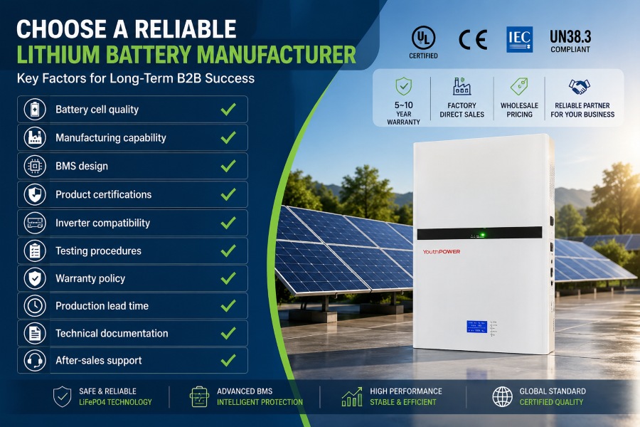 How to Choose a Reliable Lithium Battery Manufacturer