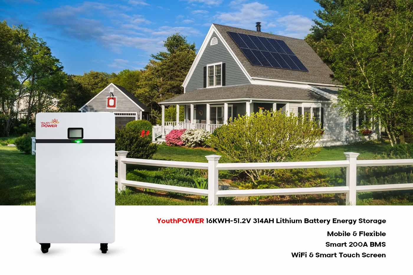 Bateria de liti de 16 kWh 51.2 V 314 Ah