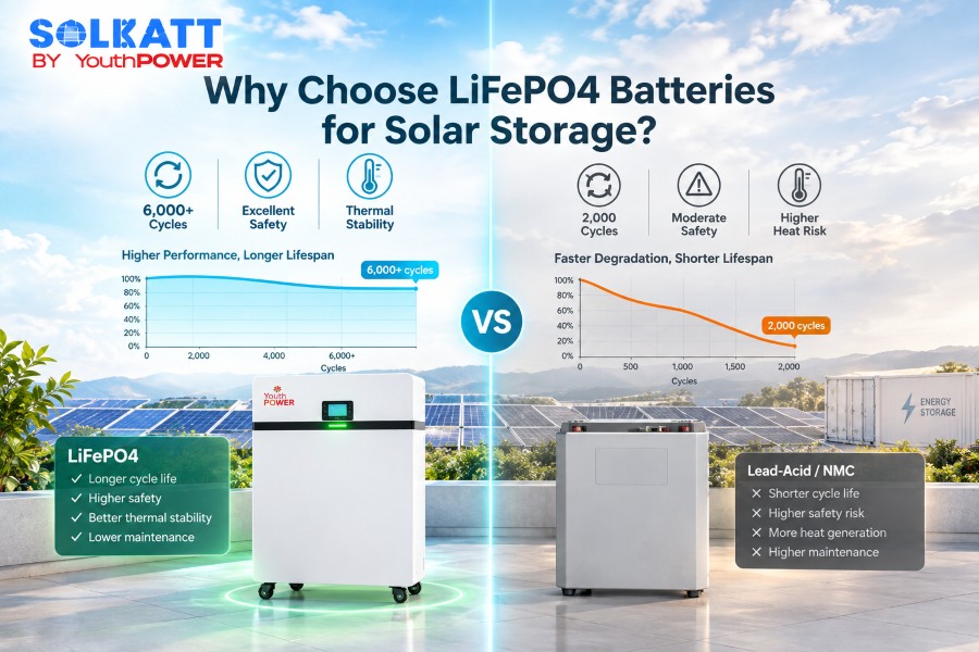 Why Choose LiFePO4 Batteries for Solar Storage?