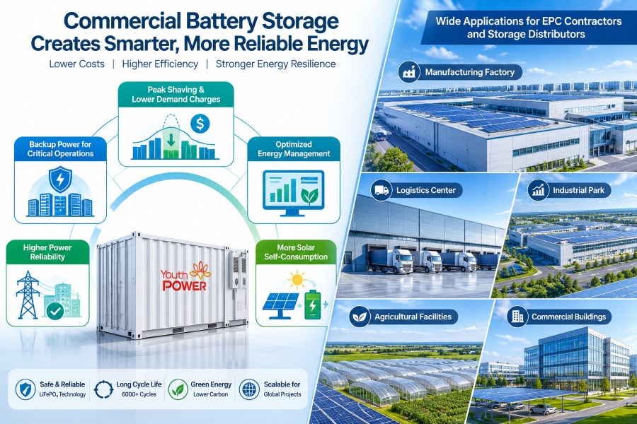 Commercial Battery Storage Creates Smarter  Energy
