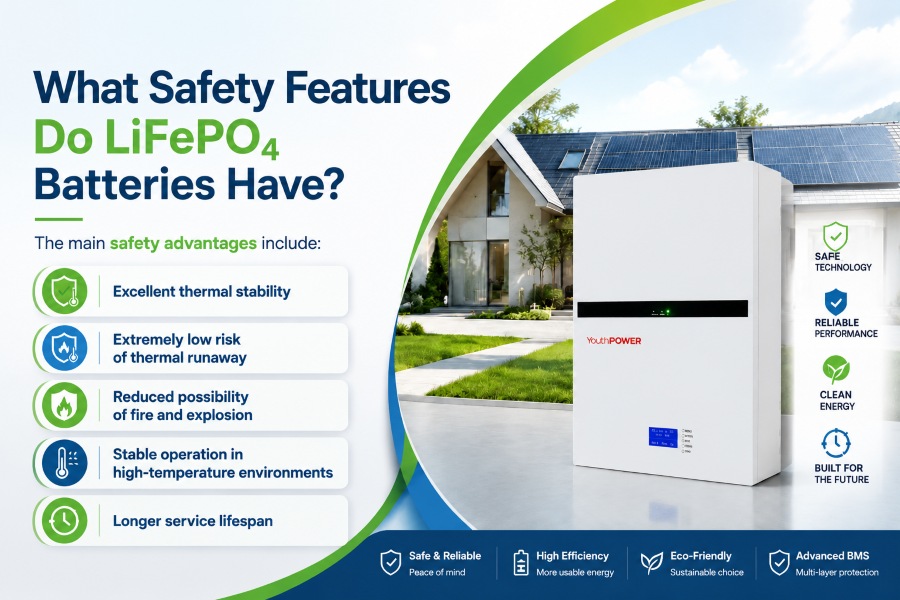 What Safety Features Do LiFePO₄ Batteries Have?
