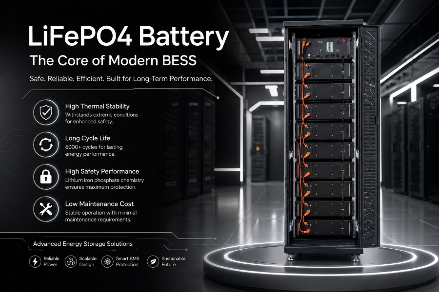 Lifepo4 Battery the Core of Modern Bess