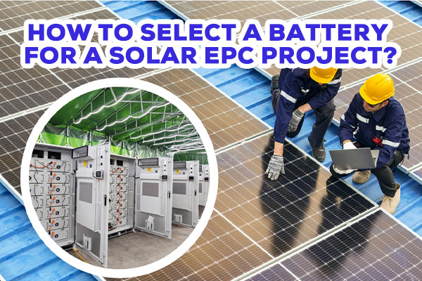 select a battery for a solar EPC project