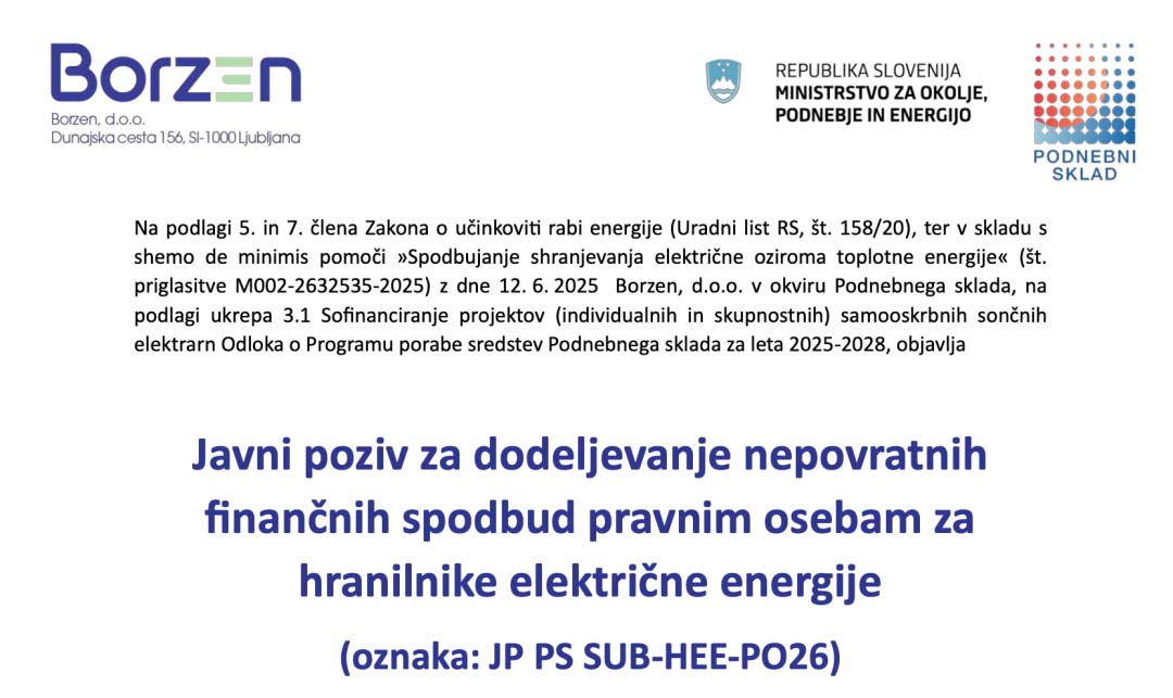 Slovenia opens EUR 10 million battery storage grant scheme