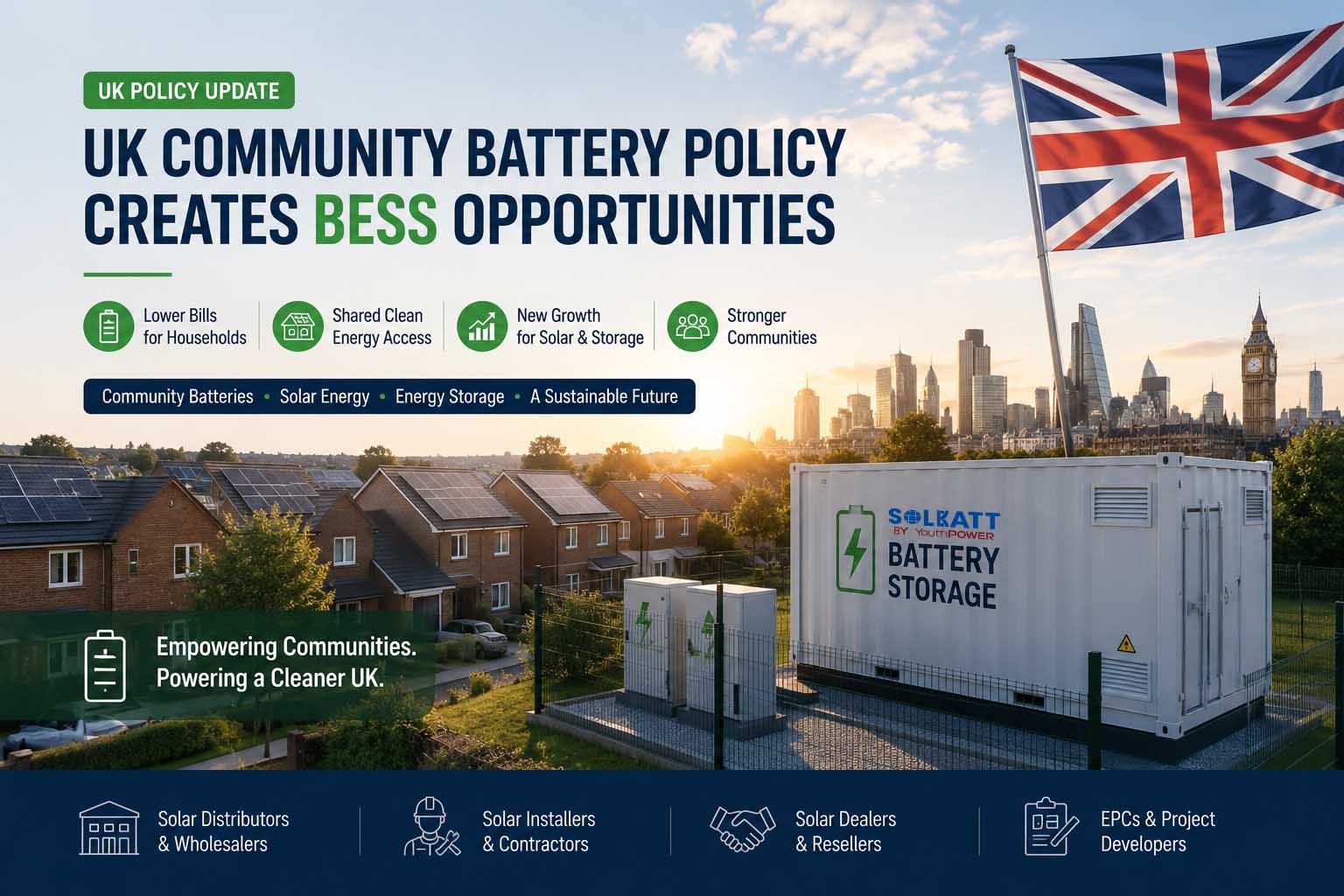 UK Community Battery Program Expands Solar Battery Storage