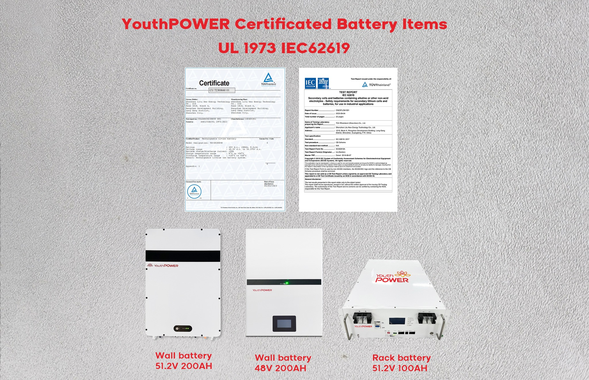 סוללת קיר החשמלי YouthPOWER