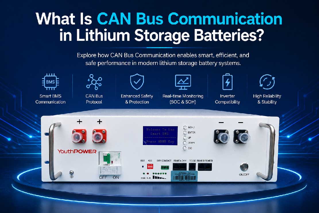 CAN Bus Communication in lithium storage batteries