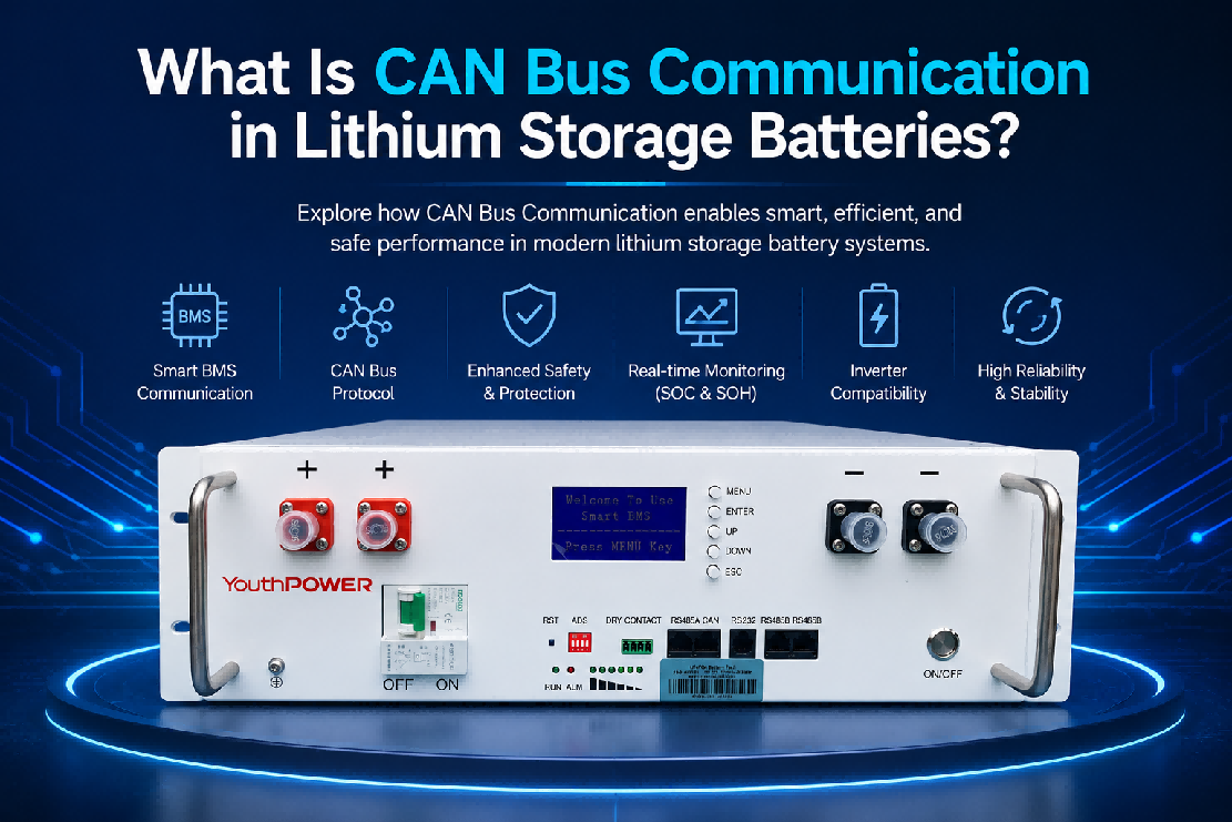 CAN Bus Communication in lithium storage batteries