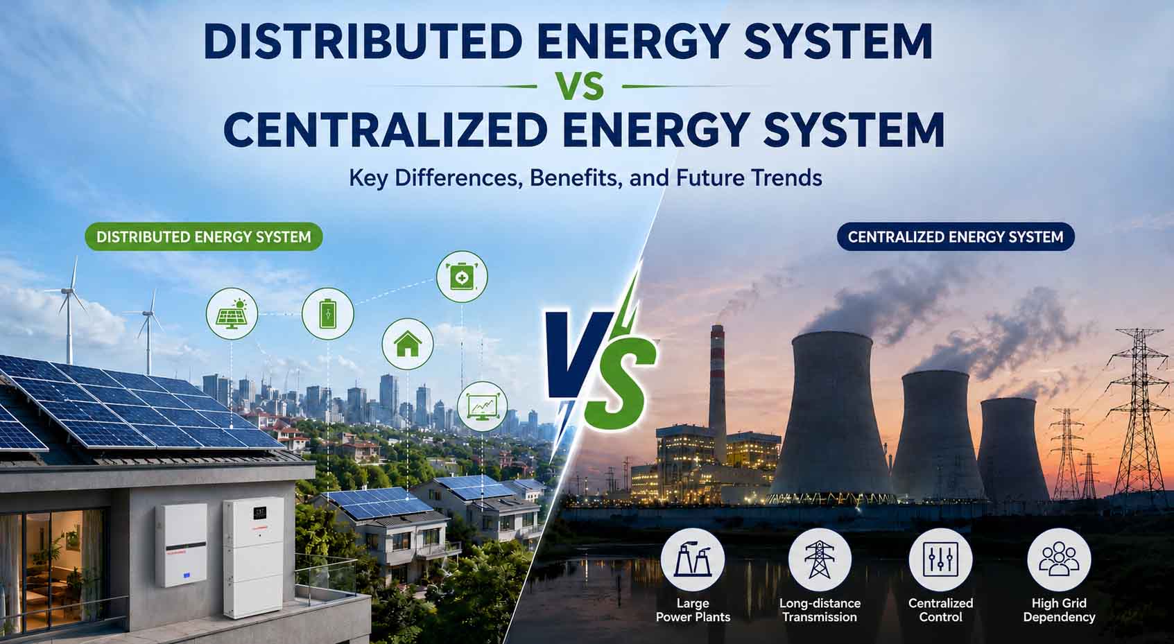 difference between centralized and distributed energy storage system