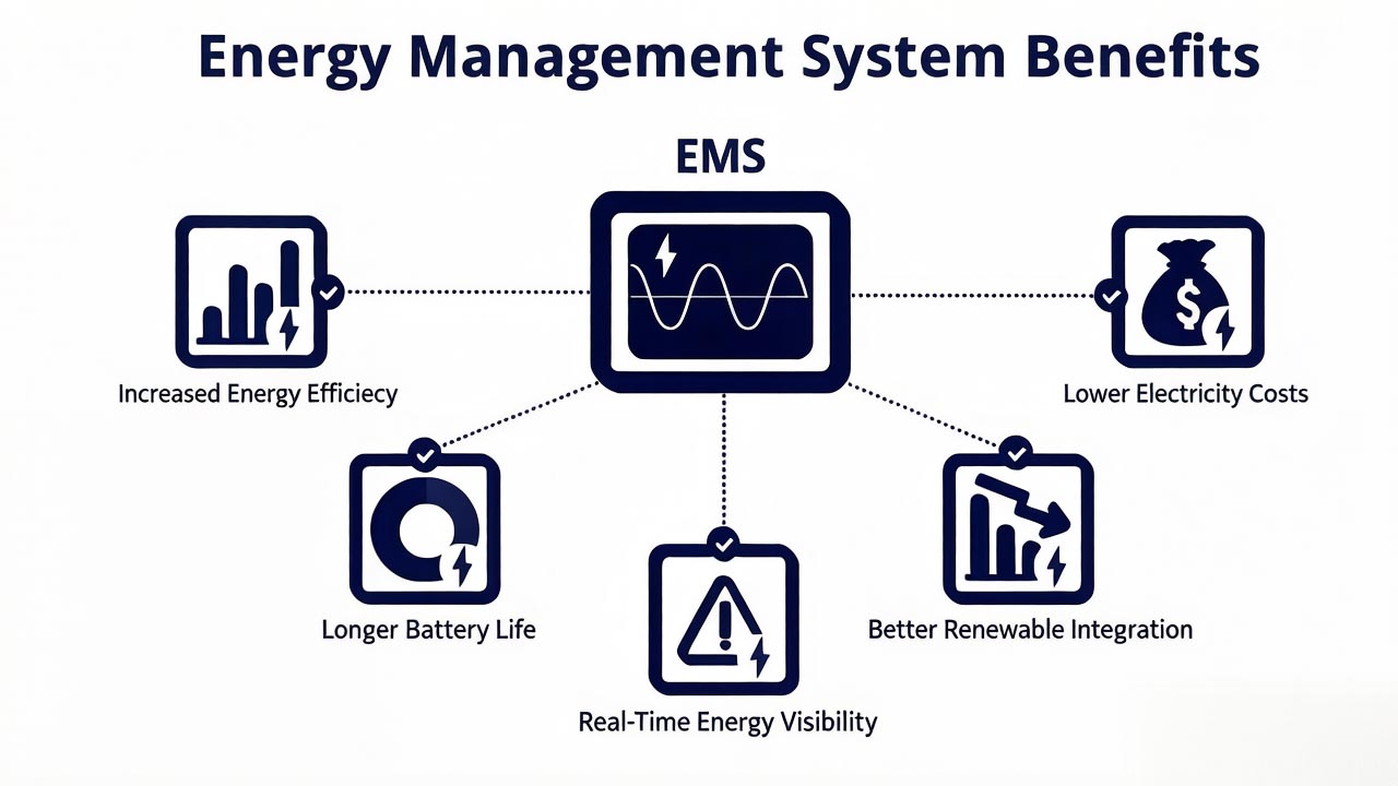 energy management system benefits for solar battery storage and renewable energy systems