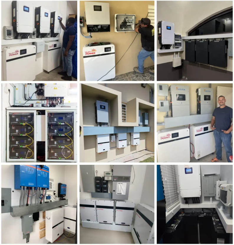 LiFePO4 home battery storage system for rooftop solar