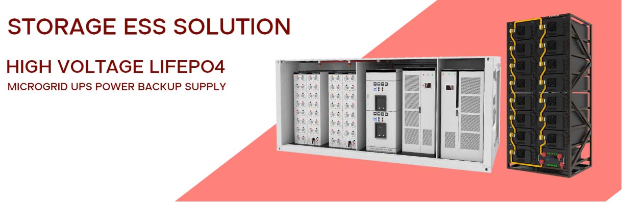 Inside view of a containerized LiFePO4 solar battery for commercial and industrial energy storage systems