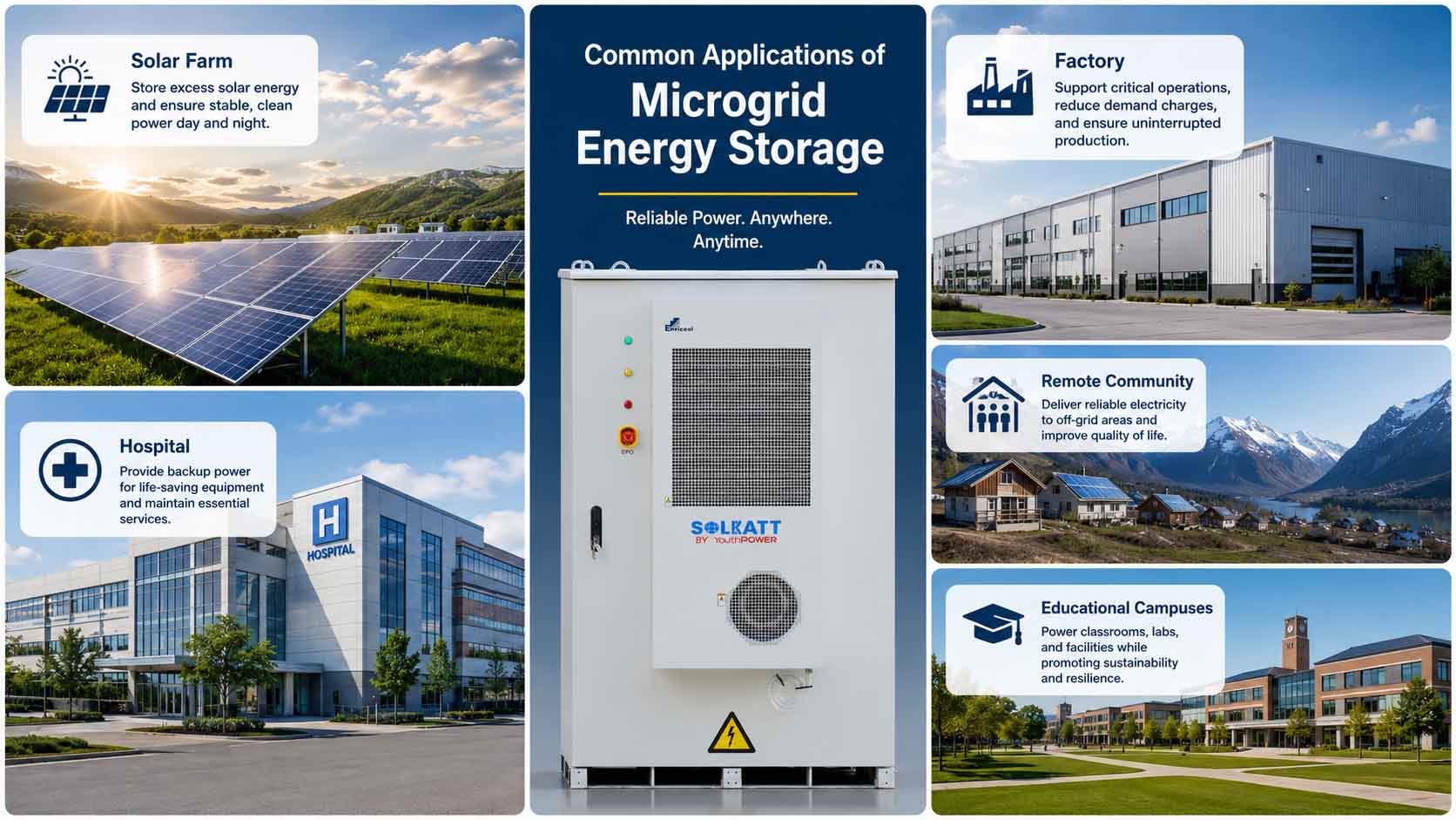 Applications of microgrid battery storage in commercial and industrial sectors