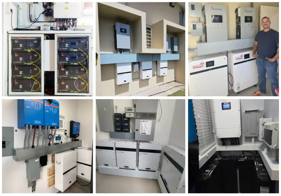 Residential LiFePO4 solar battery storage system installation
for home solar energy projects