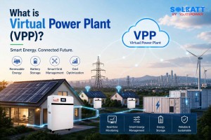 Virtual power plant system connecting solar panels and battery energy storage systems