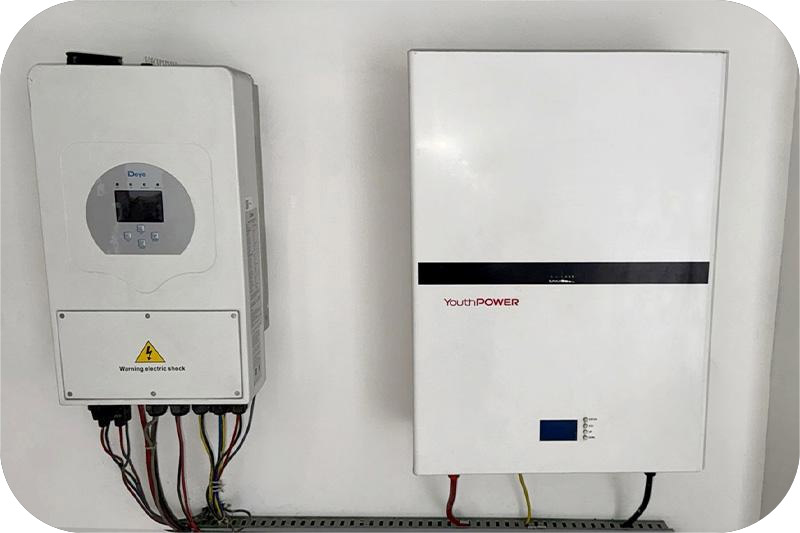 youthpower 10kwh lifepo4 battery works well with Deye hybrid inverter