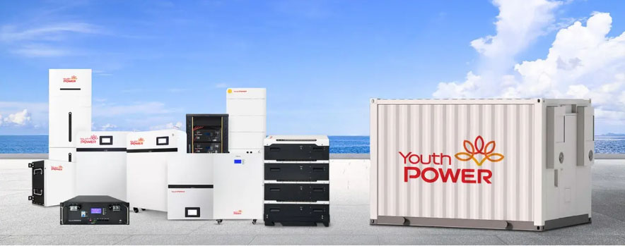 YouthPOWER battery energy storage system BESS for solar self-consumption with LiFePO4 batteries and commercial energy storage solution