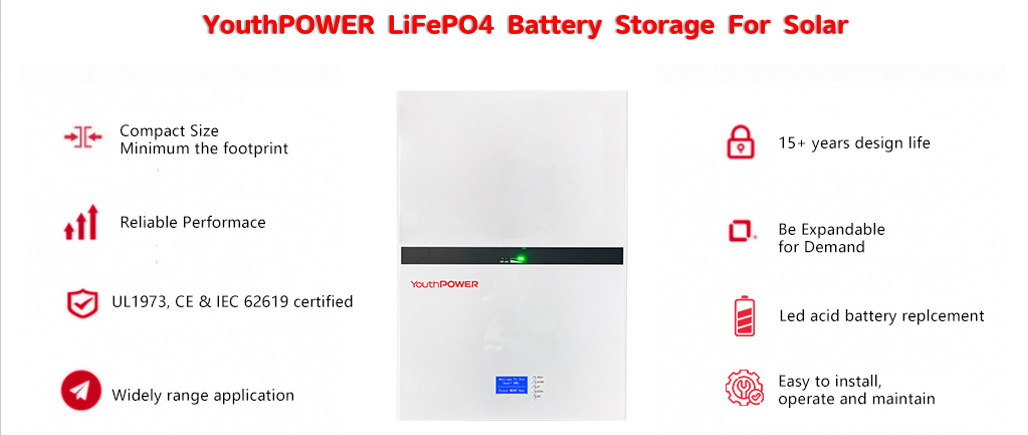 batteria solare lifepo4 di Youthpower