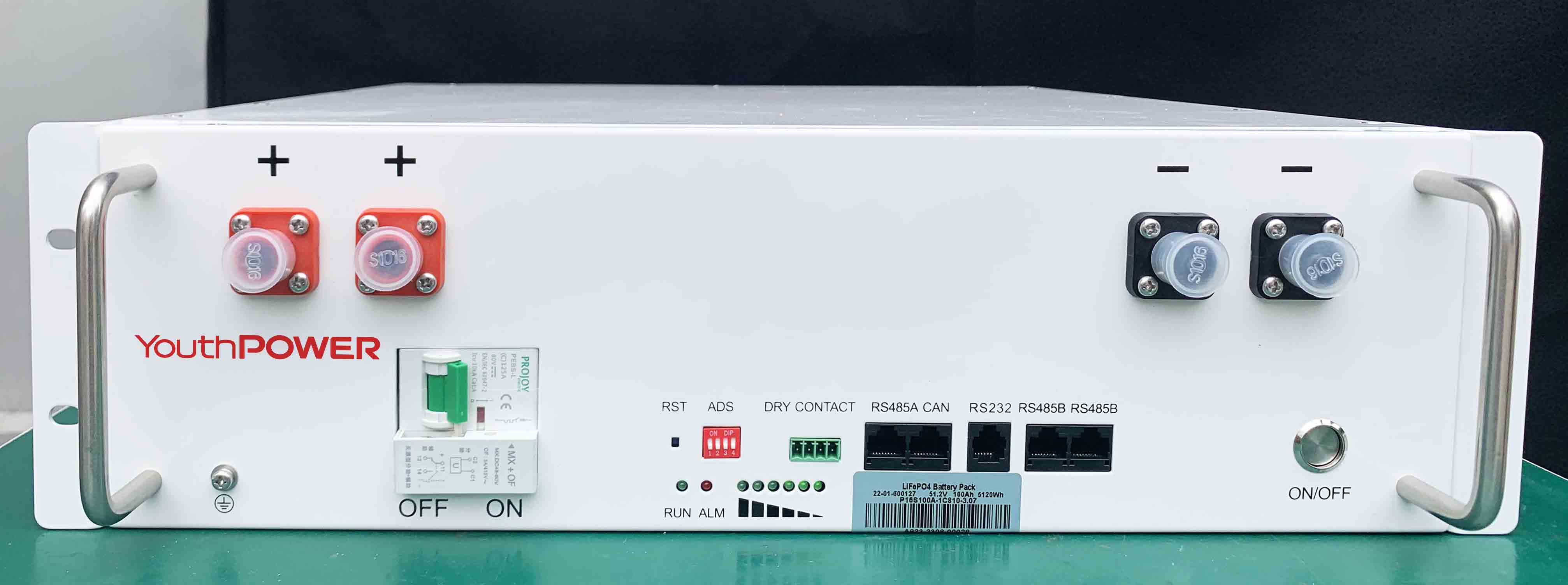 youthpower rack lifepo4 battery for solar storage