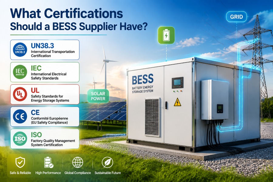 What Certifications Should a BESS Supplier Have?